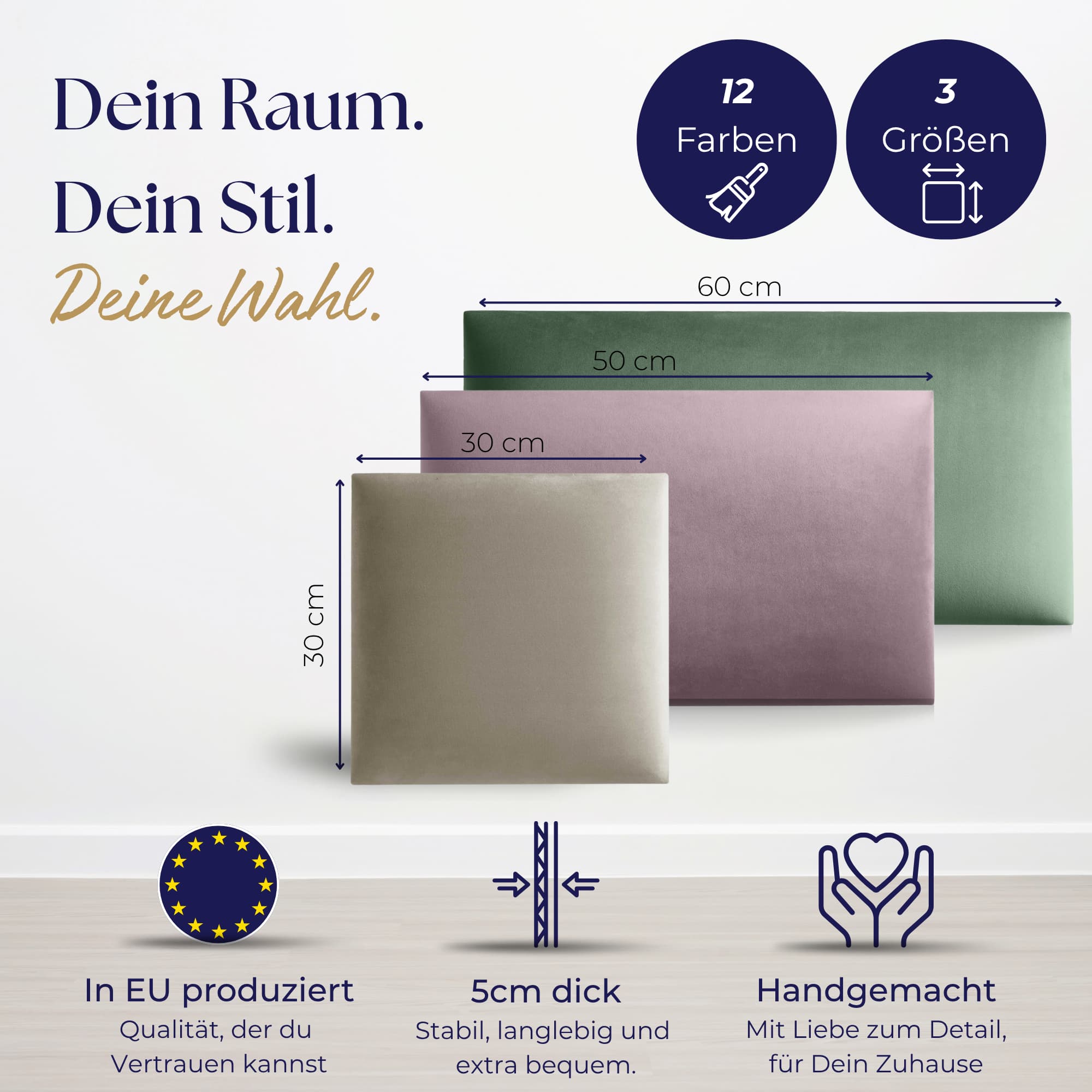 RECHTECK 50X30 RIVIERA SAMT Wandkissen