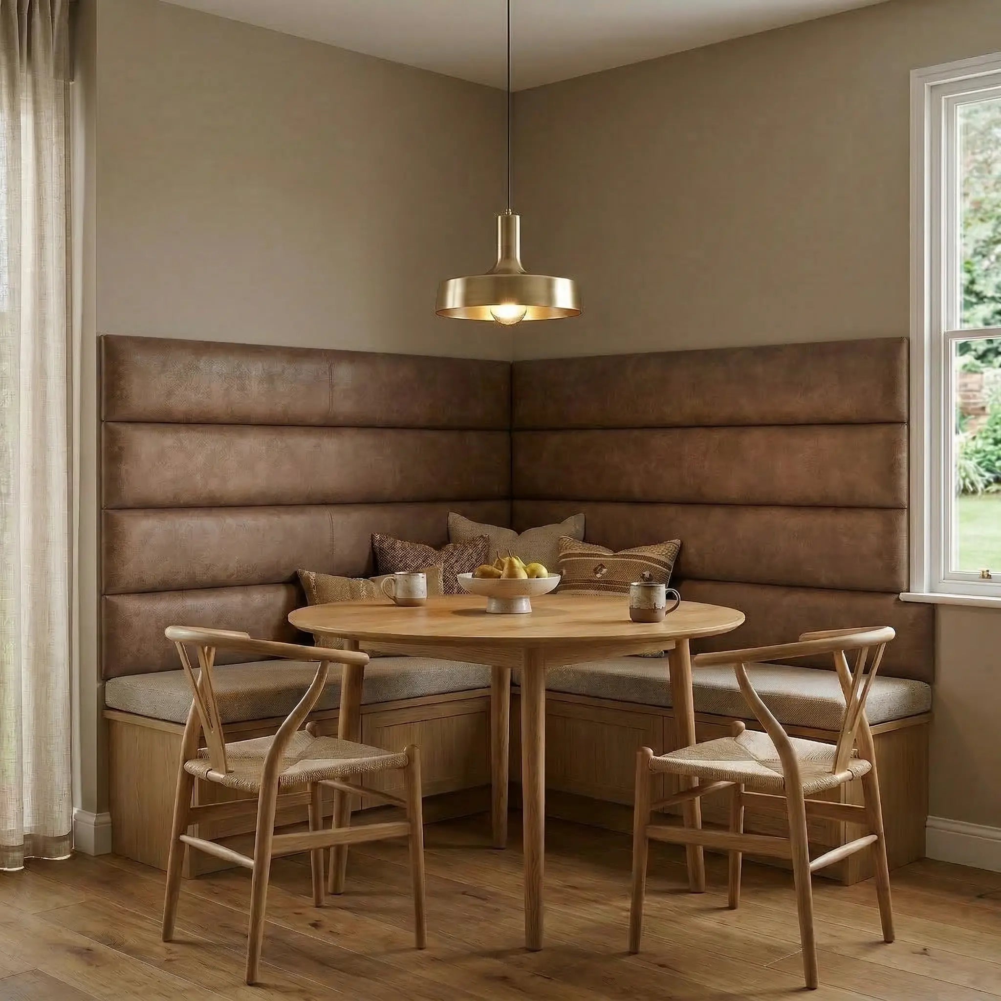 Softwalls Rueckenpolster Rueckenlehne fuer die Wand Sitzecke Sitzbank 3 Matera Kunstleder 22 Braun