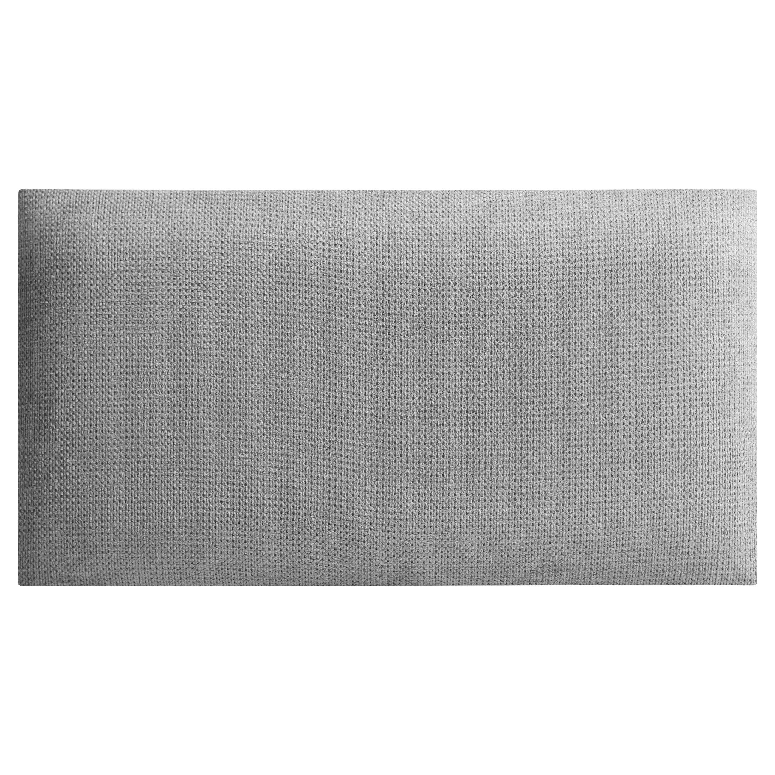 Rechteckiges Wandpolster 60x30 aus Capri Velour Stoff in der Farbe Dunkel-Grau CP18