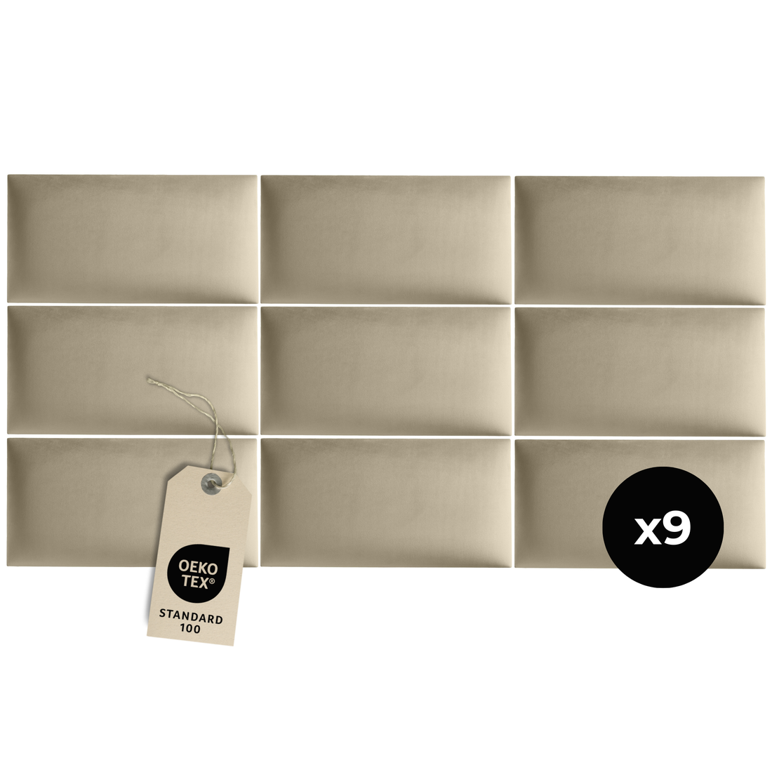 Bettkopfteil 180cm Wandpolster 60x30 cm Bundle 9 Stueck Riviera Samt