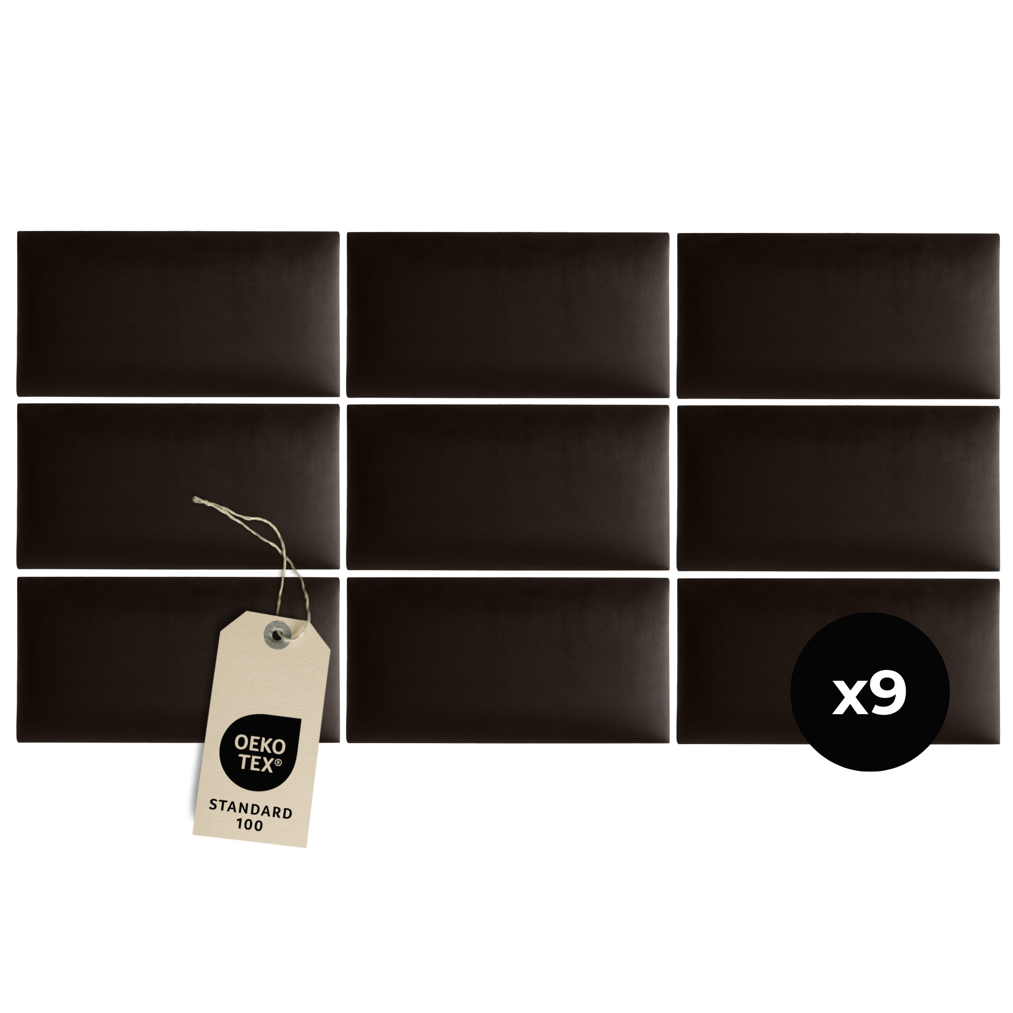 Bett Kopfteil 180cm Wandpolster 60x30 cm Bundle x9 Riviera Samt