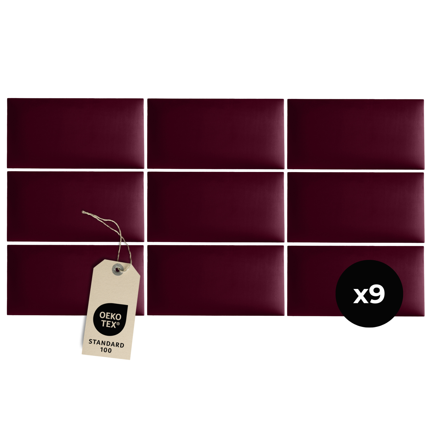 Bett Kopfteil 180cm Wandpolster 60x30 cm Bundle x9 Riviera Samt