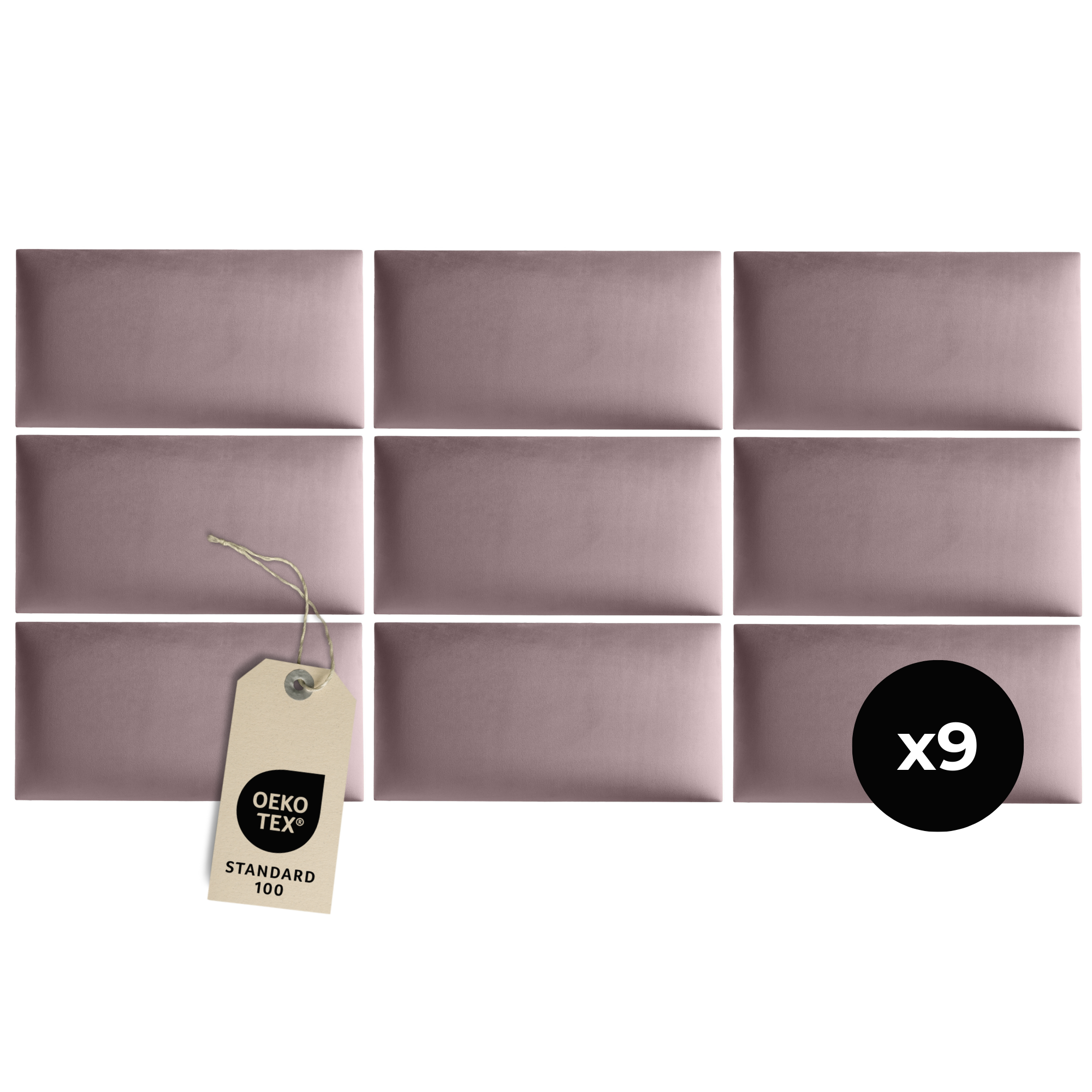 Bett Kopfteil 180cm Wandpolster 60x30 cm Bundle x9 Riviera Samt