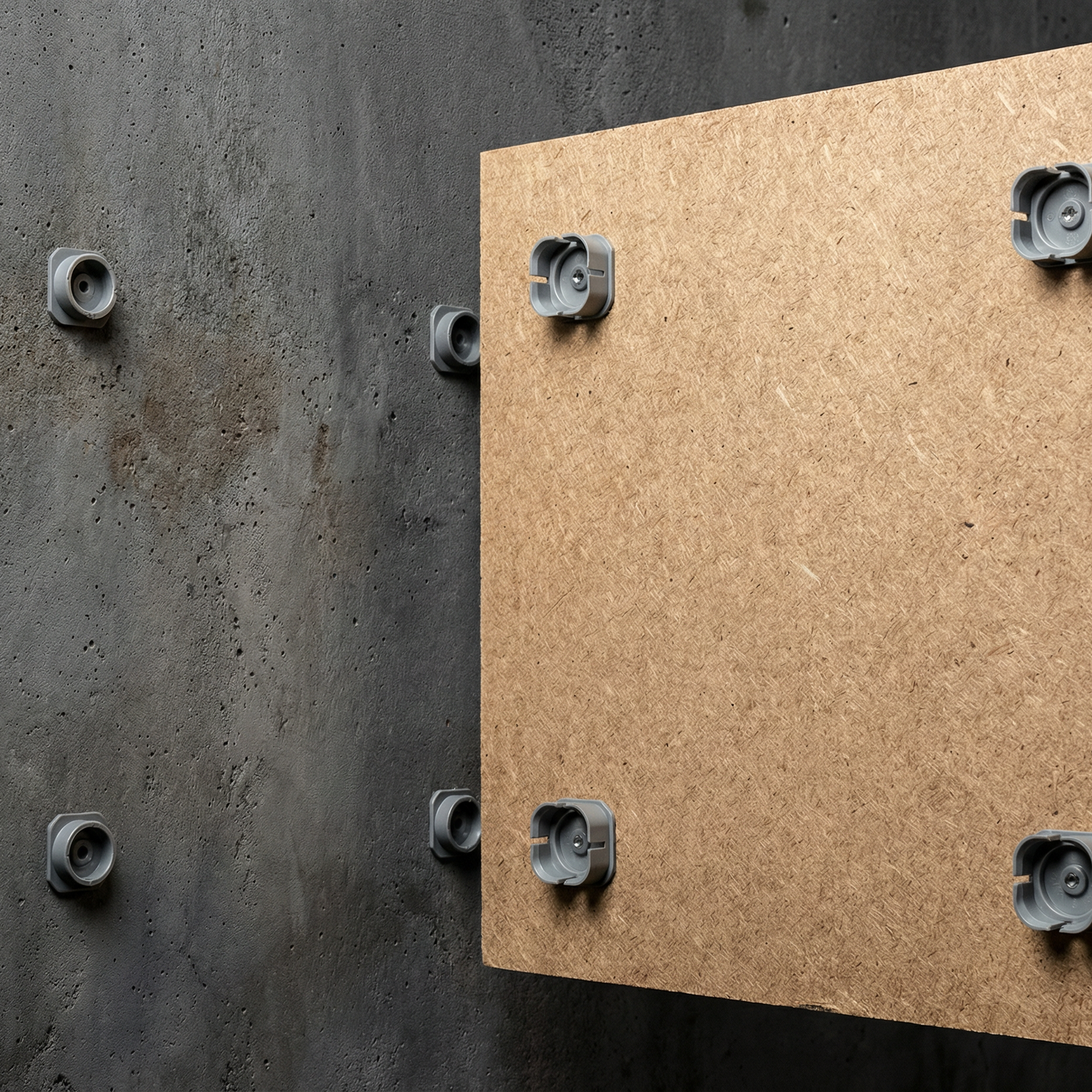 Click mount system 4er set softwalls zum fixieren der wand paneele mit bohren