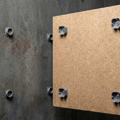 Click mount system 4er set softwalls zum fixieren der wand paneele mit bohren