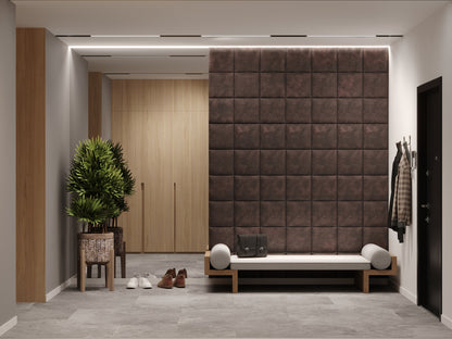 QUADRAT 30X30 MATERA VINTAGE KUNSTLEDER WANDKISSEN IN LEDEROPTIK