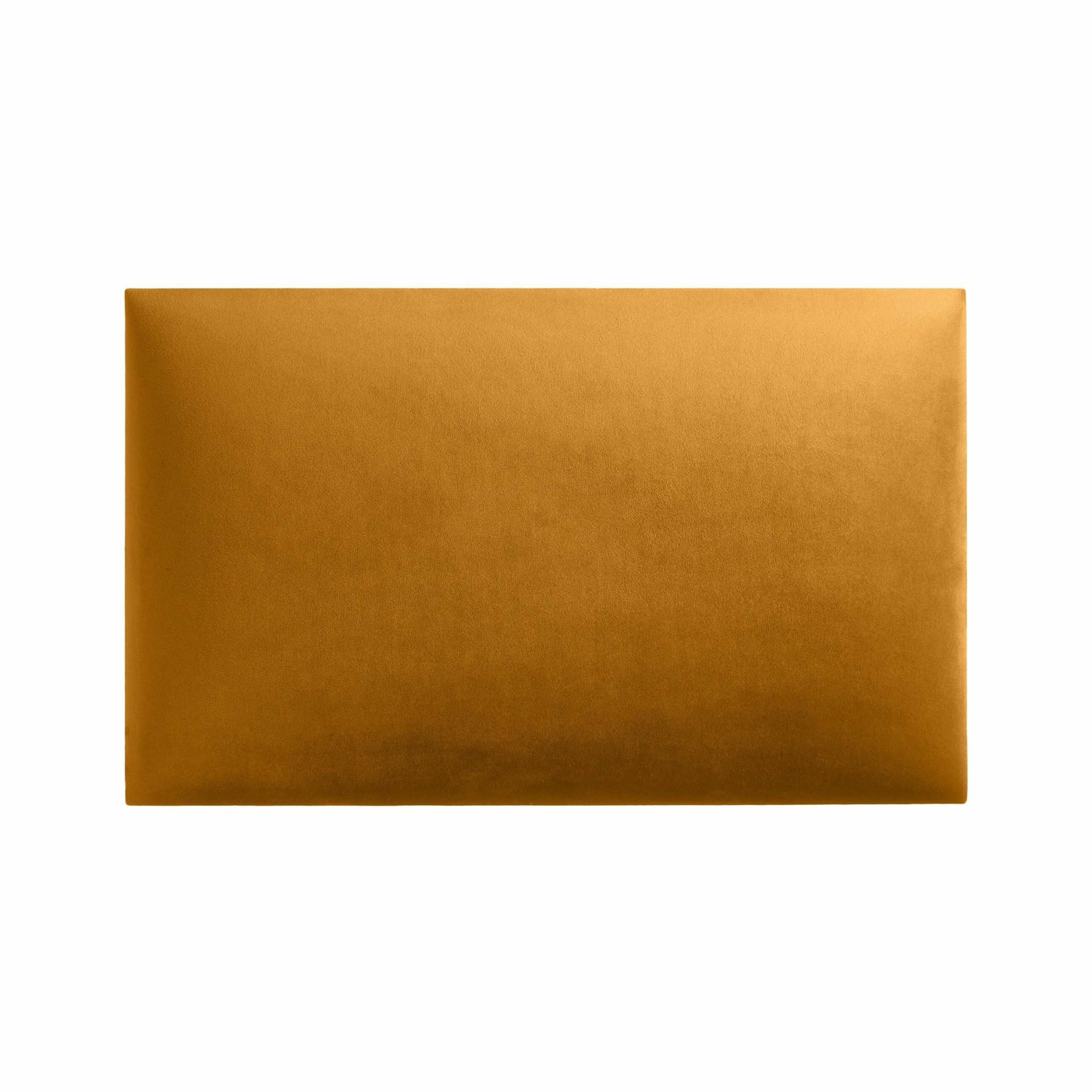 Rechteckiges Wandpolster 50x30 aus Riviera Samt Stoff in der Farbe Gold-Gelb RV41