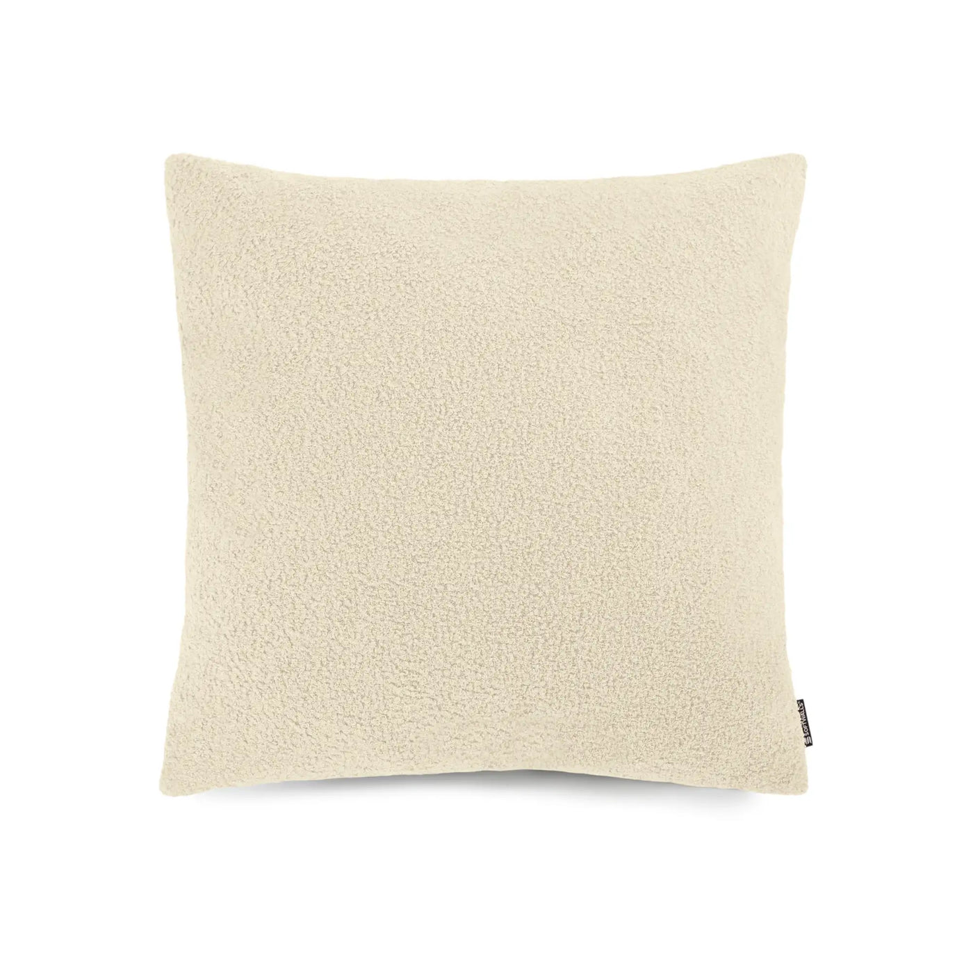 Kissenhülle Teddystoff, Plüschstoff, kuschelig in der Größe 50x50 cm un der Farbe Creme 