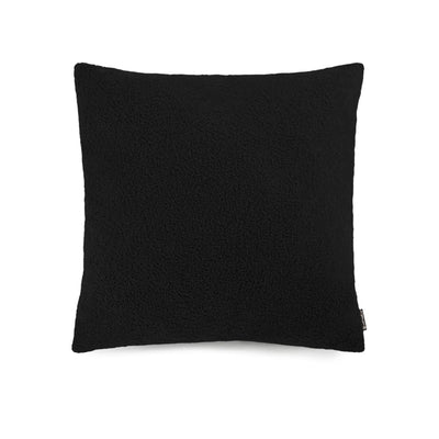 Kissenhülle Teddystoff, Plüschstoff, kuschelig in der Größe 50x50 cm un der Farbe Schwarz