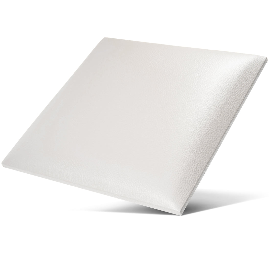 Gepolstertes Wandpaneel 30x30 aus Kunstleder Levanto in der Farbe Weiß LV00