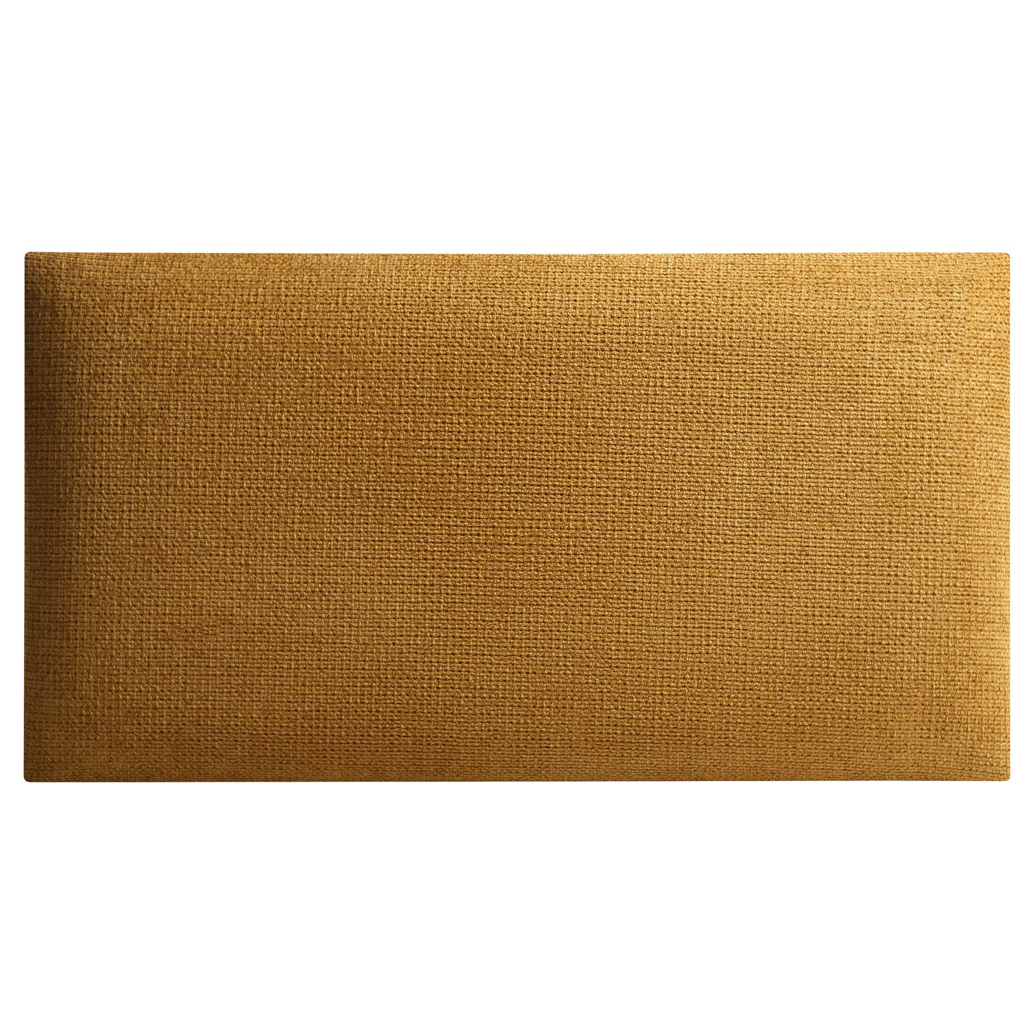 Rechteckiges Wandpolster 60x30 aus Capri Velour Stoff in der Farbe Curcuma CP10