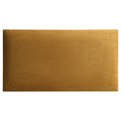 Rechteckiges Wandpolster 60x30 aus Capri Velour Stoff in der Farbe Curcuma CP10