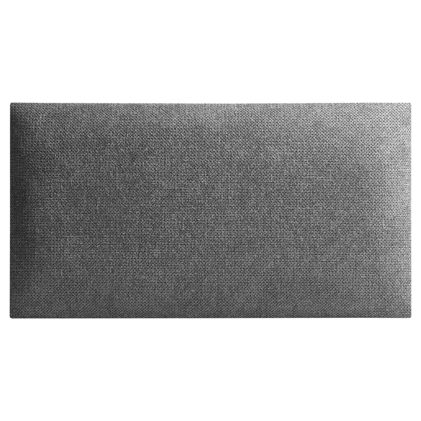 Rechteckiges Wandpolster 60x30 aus Capri Velour Stoff in der Farbe Schwarz CP20