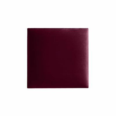 Wandpolster 30x30 aus Riviera Samt Stoff in der Farbe Bordeaux-Rot RV59
