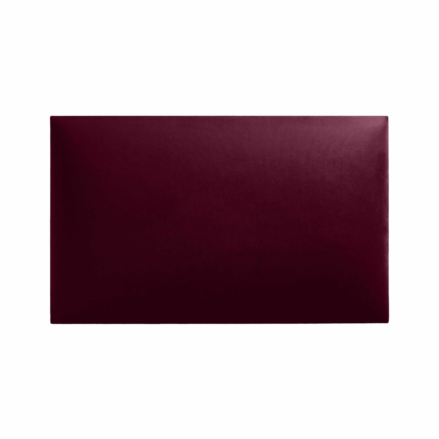 Rechteckiges Wandpolster 50x30 aus Riviera Samt Stoff in der Farbe Bordeaux-Rot RV59