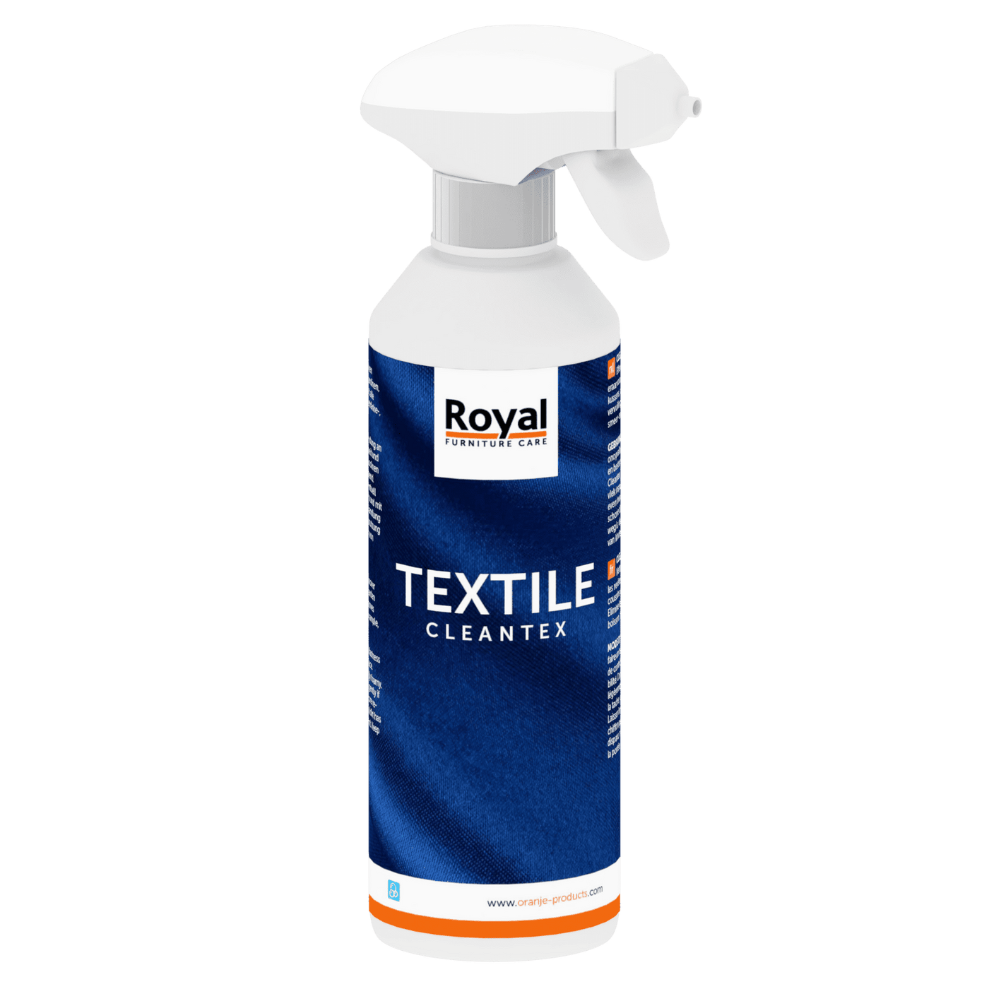 Wirksamer Textilreiniger für alle Stoffe in einer 500 ml Sprayflasche geeignet für die Reinigung von Wandpolstern.